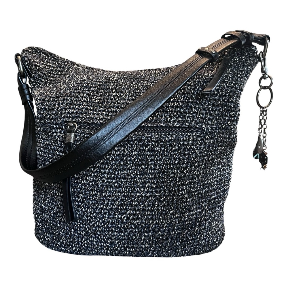 The Sak Sequoia Black Crochet Hobo Bag Like New